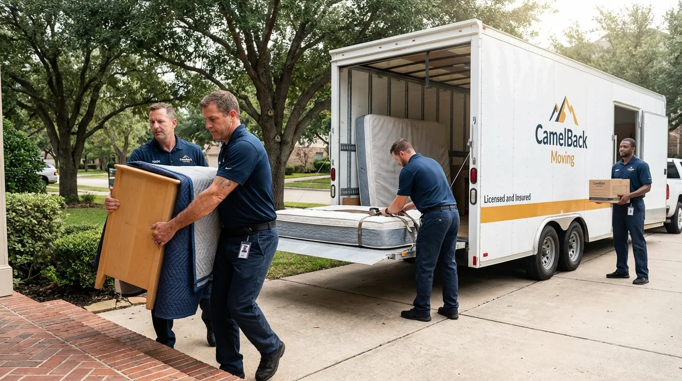 Crew loading residential truck for cross-state move from Elizabethtown, KY