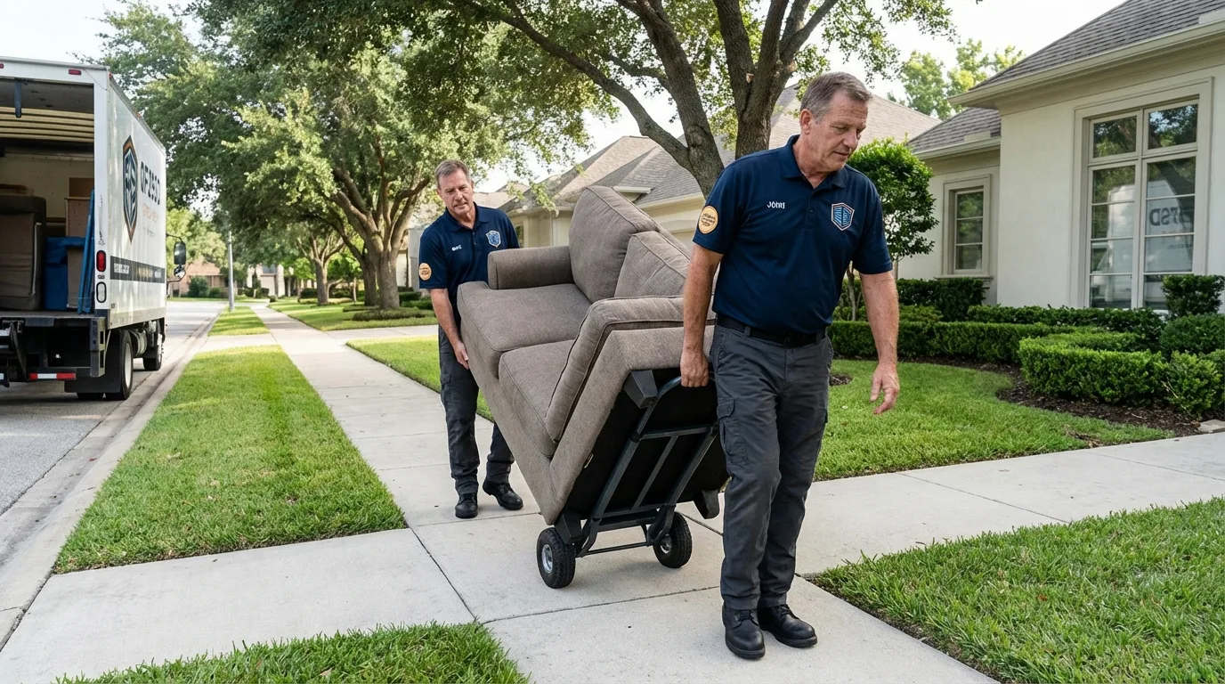 Local residential moving crew loading furniture in Elizabethtown, KY