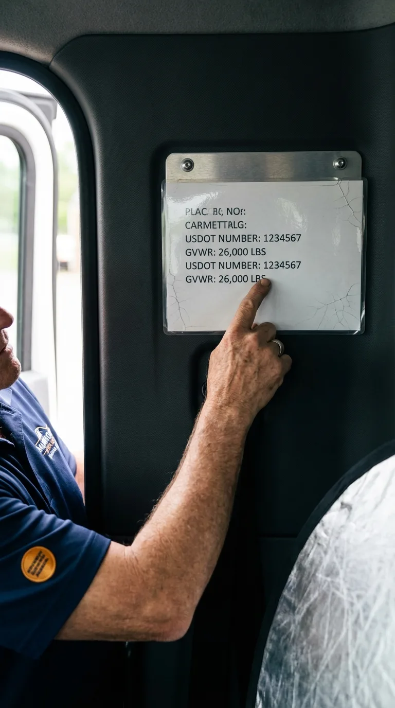 USDOT licensing placard verification in Elizabethtown
